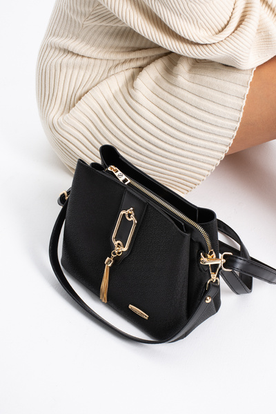 Sanmorris Sn 1438 Women's Shoulder Bag Handbag Arm Bag Daily Mosaic Black