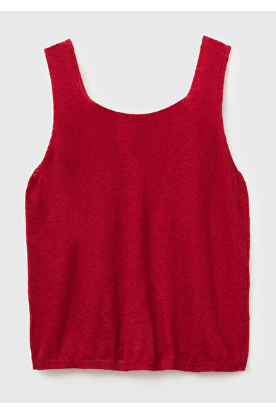 United Colors of Benetton Women's Fuchsia Alpaca and Wool Blend Knitwear Tank Top