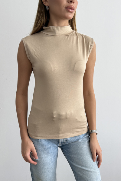 Sun Victoria Γυναικεία μπλούζα χωρίς μανίκια με ψηλό λαιμό