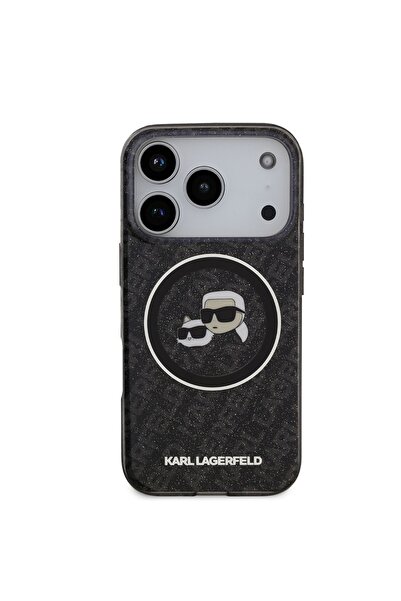 Karl Lagerfeld جراب MagSafe IML Glitter & KL Repeated لهاتف iPhone 17 Pro Max...