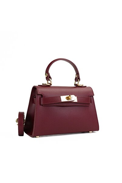 Posete Fagaras Poseta Piele Thea Baby - Bordo, 1 Compartiment, 1 Buzunar, Bareta Reglabila 65 - 116 cm