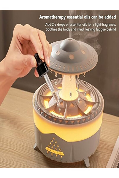 Denx Air humidifier, aroma diffuser, essential oil, relaxing mist, raindrop, bedroom, quiet, LED light