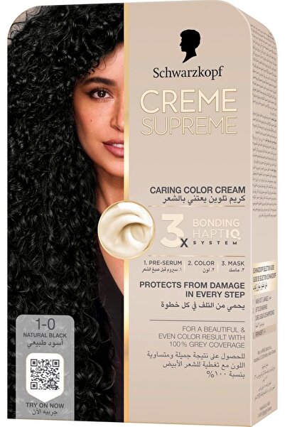 Other Creme Supreme Complete Kit by Schwarzkopf — Permanent Hair Dye 1-0 Natu...