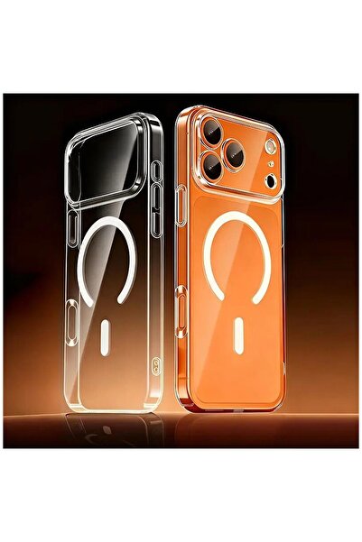 Zebana Apple iPhone 17 Pro Uyumlu Kılıf Sararmaz ClearMag Kılıf (M-Safe Uyuml...