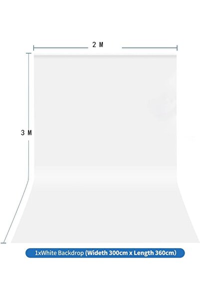 PADOM 2x3m Non-woven fabric Photo Photography Backdrop Background Cloth (white)