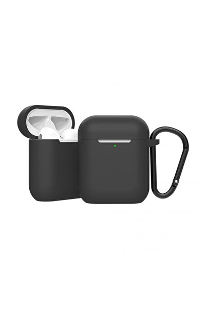 Green Lion جراب برلين سيليكون لسماعات AirPods 1 و2 - أسود، مقاوم للماء، مزود ...