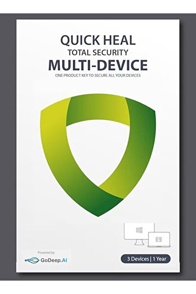 Quick Heal حماية شاملة متعددة الأجهزة لثلاثة أجهزة لمدة عام | ترخيص رقمي | تو...