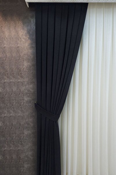 lissehome ستارة خلفية موسو بلون أسود