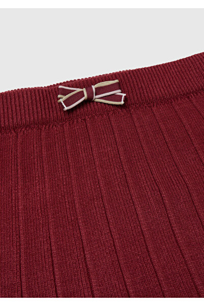 United Colors of Benetton Fusta tricotată plisată pentru fetiță, 100% acrilic, cu șnur în talie