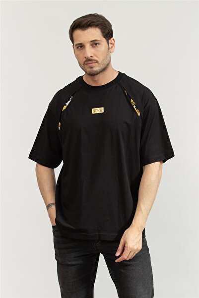 VERSACE JEANS COUTURE Erkek Bisiklet Yaka T-Shirt