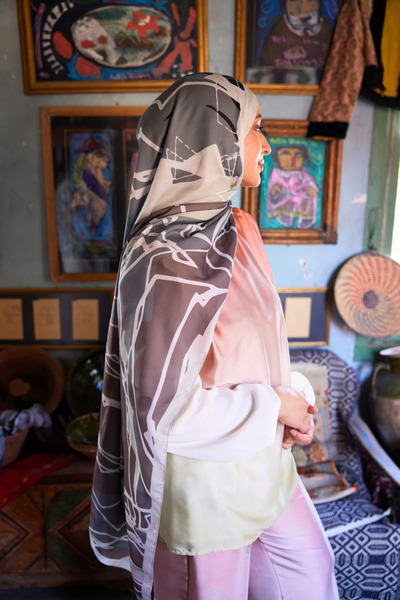 Mooncorn Turna Desen Sakura Silk Shawl