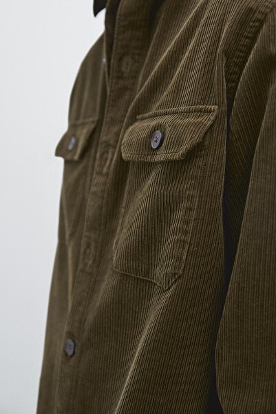 Massimo Dutti Cepli fitilli kadife gömlek ceket