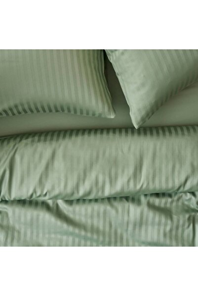 Bella Maison 100% Cotton Satin Matsu Double Duvet Cover Set Green (200X220 cm)