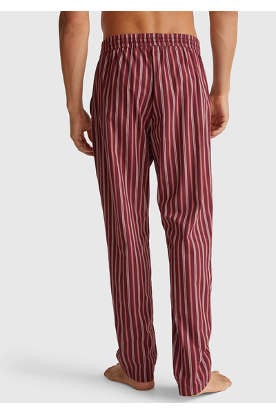 United Colors of Benetton Men's Red Square Patterned Drawstring Pajama Bottoms