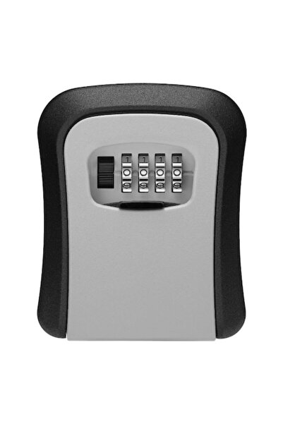 OEM Seif manual cu cheie și cod, acționare mecanică, 95x62x30 mm, negru/gri