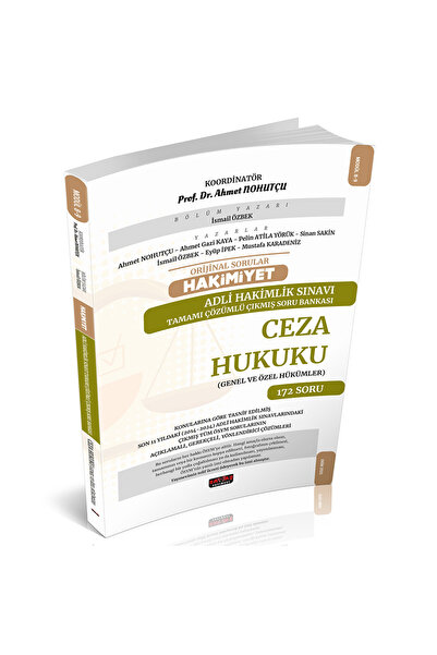 Savaş Yayınevi Orijinal Sorular HAKİMİYET Adli Hakimlik Ceza Hukuku Çıkmış So...