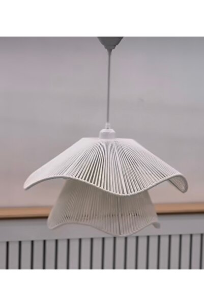 AY TASARIM MAKROME 2katlı makrome Lena avize duy dahil