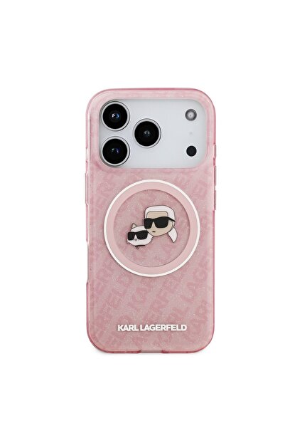 Karl Lagerfeld جراب MagSafe IML Glitter & KL Repeated لهاتف iPhone 17 Pro Max...