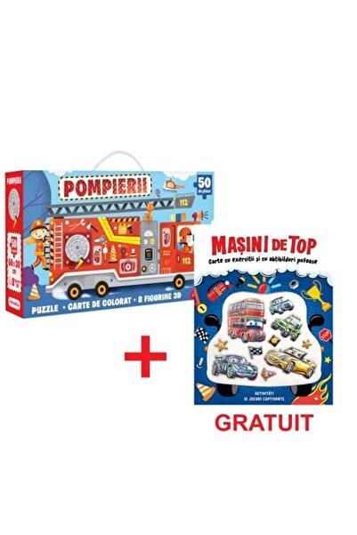 Mimorello Pachet - Puzzle - Pompierii - Mașini de top GRATUIT