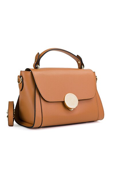 Posete Fagaras Jaime Leather Purse - Camel, 1 compartment, 1 pocket, adjustable strap