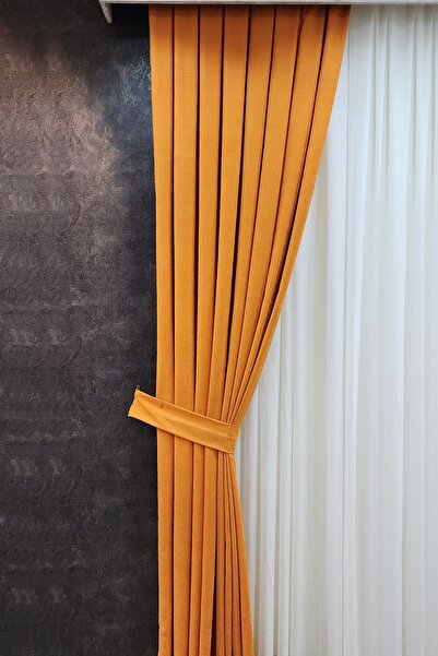 lissehome ستارة خلفية موسو لون برتقالي