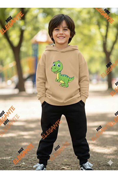 DOCE ELEGANTE SET DE TRENING PENTRU COPII CU IMPRIMARE DINO