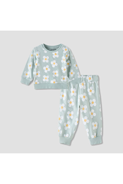 Juniors All-Over Floral Print Sweatshirt and Pyjama Set