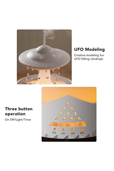 Denx Air humidifier, aroma diffuser, essential oil, relaxing mist, raindrop, bedroom, quiet, LED light