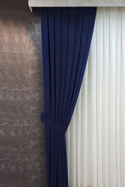 lissehome ستارة خلفية موسو بلون أزرق داكن داكن