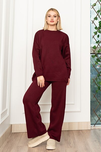 MissVina Set de tricotaje casual cu gât rotund 7204