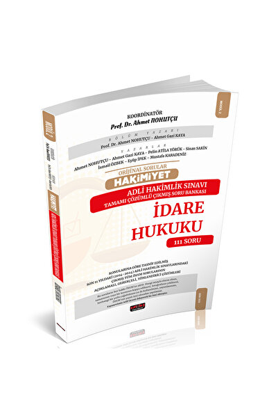 Savaş Yayınevi Orijinal Sorular HAKİMİYET Adli Hakimlik İdare Hukuku Çıkmış Soru Bankası Savaş Yayınları 2025