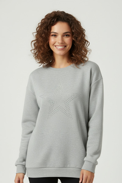 UNCİA OUTDOORS Ženska majica Big Star Štampano Oversize kroj ležerna dukseric...