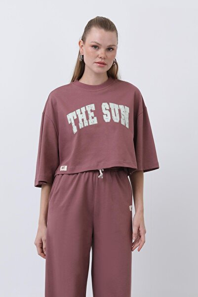 Soul Women's Front Printed Double Pants Suit - 32226Tks - Rose