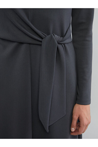 LC Waikiki Vizyon New Season Crew Neck Gathered Dress