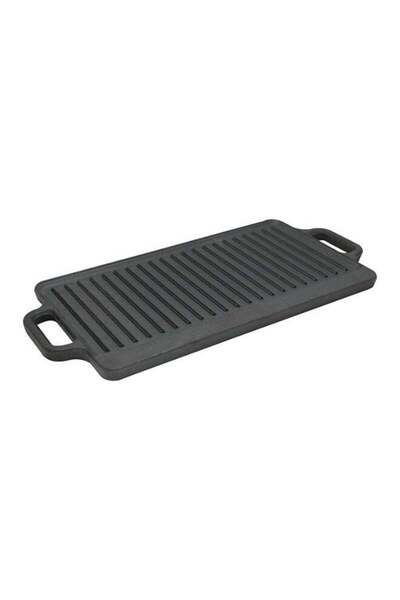 Procila Cast Iron BBQ Grill Black 50 × 2 × 23.5cm
