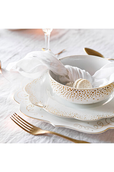 Pip Studio Royal Gold White Beyaz Porselen Pasta Tabağı 17 Cm