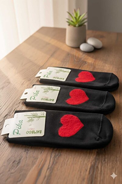 Pika HAVLU PATİK FİGÜR DESENLİ, DİKİŞSİZ, YIKAMALI, 3 ÇİFT PATİK %80 BAMBU