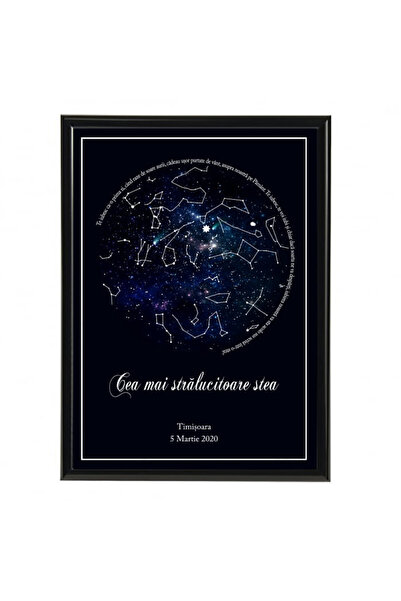 Legendary Gifts Tablou personalizat cu harta stelelor