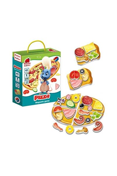 Roter Kafer Joc educativ magnetic cu pizza, 41 de piese,