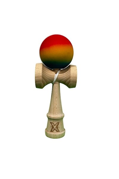 OEM Kendama interactivă, multicoloră, acoperită cu cauciuc, 18 cm
