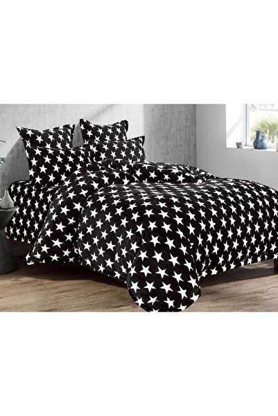 Talis Afua Black Double Bed Linen 4 Pieces, Cocolino
