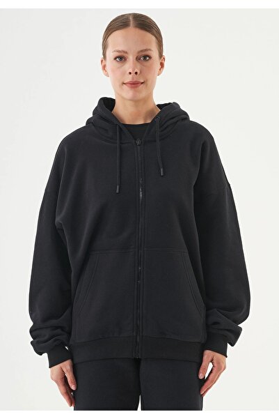 BARLİZ Kadın Fermuarlı Basic Kalın 3iplik Şardonlu Hırka