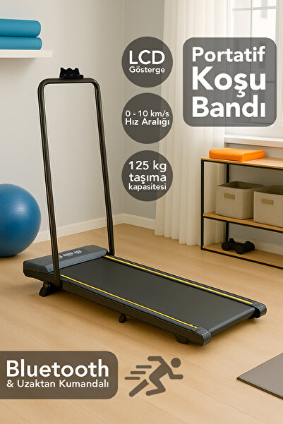 Meleni Home Portatif Koşu Bandı - Katlanabilir Uzaktan Kumandalı Bluetooth De...