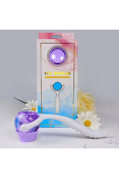 Naturachi Face Yoga İce Roller Sıcak ve Soğuk Gua Sha Yüz Masaj Silindiri Mor...