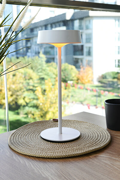 LUMINZO Güneş Enerjili Su Geçirmez Şarjlı Dokunmatik Masa Lambası Abajur Bahçe Lambası 3 Işık Rengi Elden