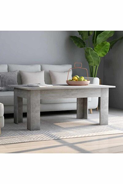 vidaxl Coffee Table Concrete Grey 100x60x42 cm Engineered Wood