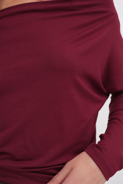 Addax Boat Neck Long Sleeve Blouse B190