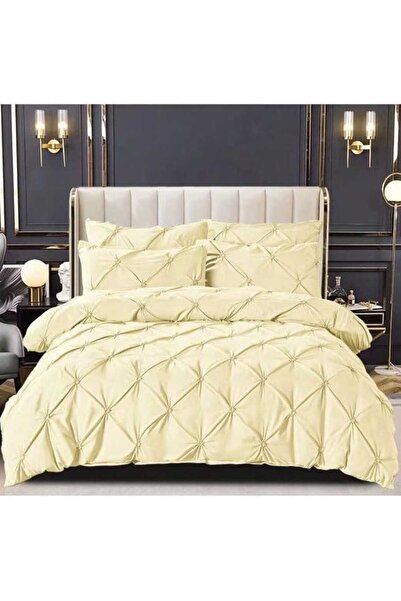 OEM Solid Finet Bedding with Pleats - Yellow