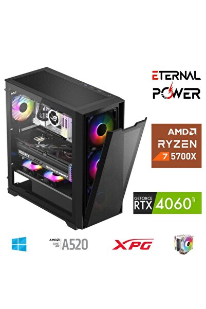 ETERNAL POWER RYZEN 7 5700X 32G DDR4 1TB M.2 RTX4060Ti A520 M650W
