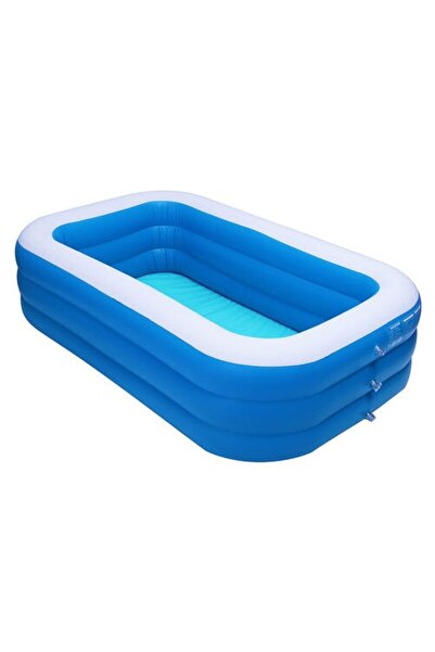 MACVI Piscină gonflabilă din PVC, 210×150×60 cm, 2-4 persoane, pereți groși, design confortabil pentru grădină